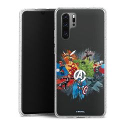 Silikon Glitter Case transparent-silber