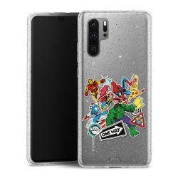 Silikon Glitter Case transparent-silber