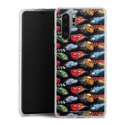 Silikon Glitter Case transparent-silber