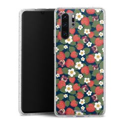 Silikon Glitter Case transparent-silber