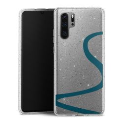 Silikon Glitter Case transparent-silber