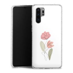 Silikon Glitter Case transparent-silber