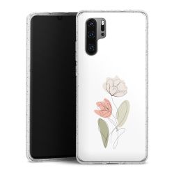 Silikon Glitter Case transparent-silber