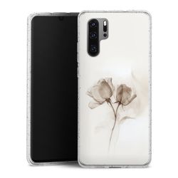 Silikon Glitter Case transparent-silber