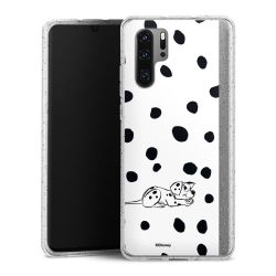 Silikon Glitter Case transparent-silber