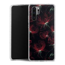 Silikon Glitter Case transparent-silber