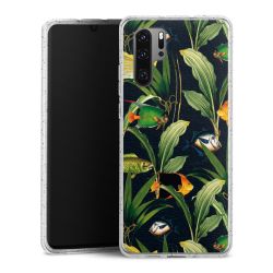 Silikon Glitter Case transparent-silber