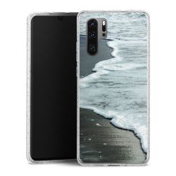 Silikon Glitter Case transparent-silber