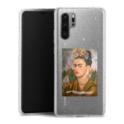 Silikon Glitter Case transparent-silber