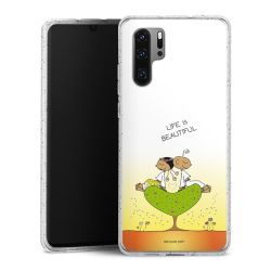 Silikon Glitter Case transparent-silber