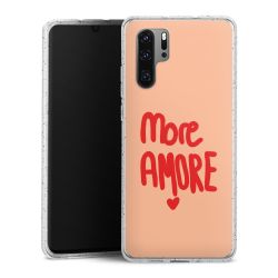 Silikon Glitter Case transparent-silber