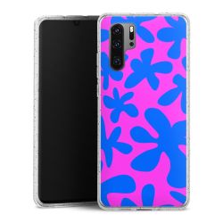 Silikon Glitter Case transparent-silber