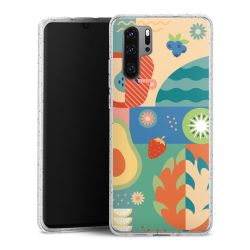 Silikon Glitter Case transparent-silber