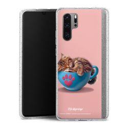 Silikon Glitter Case transparent-silber