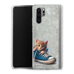 Silikon Glitter Case transparent-silber