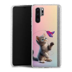 Silikon Glitter Case transparent-silber