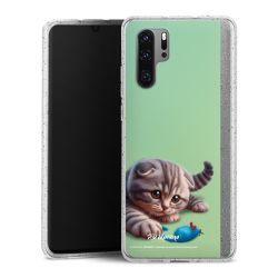 Silikon Glitter Case transparent-silber