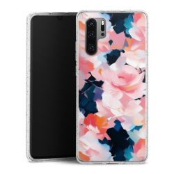 Silikon Glitter Case transparent-silber