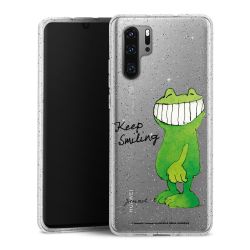 Silikon Glitter Case transparent-silber