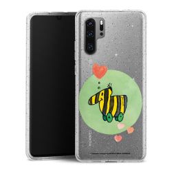 Silikon Glitter Case transparent-silber