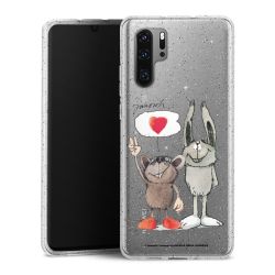 Silikon Glitter Case transparent-silber