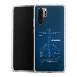 Silikon Glitter Case transparent-silber