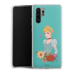 Silikon Glitter Case transparent-silber