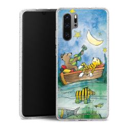 Silikon Glitter Case transparent-silber