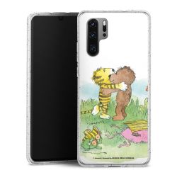 Silikon Glitter Case transparent-silber