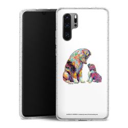 Silikon Glitter Case transparent-silber