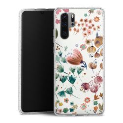 Silikon Glitter Case transparent-silber