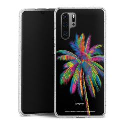 Silikon Glitter Case transparent-silber