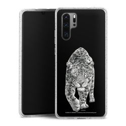 Silikon Glitter Case transparent-silber