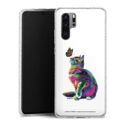 Silikon Glitter Case transparent-silber