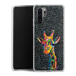Silikon Glitter Case transparent-silber