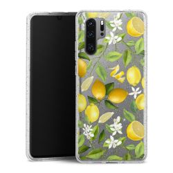 Silikon Glitter Case transparent-silber