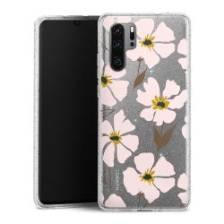 Silikon Glitter Case transparent-silber