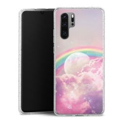 Silikon Glitter Case transparent-silber