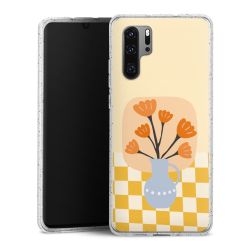 Silikon Glitter Case transparent-silber