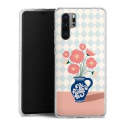 Silikon Glitter Case transparent-silber