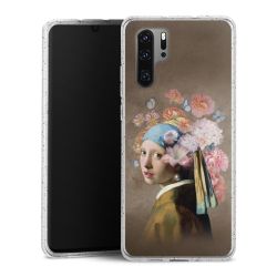 Silikon Glitter Case transparent-silber