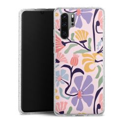 Silikon Glitter Case transparent-silber