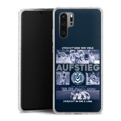 Silikon Glitter Case transparent-silber