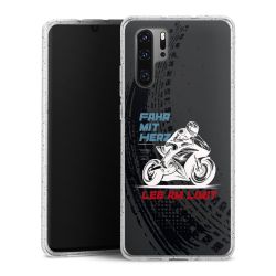 Silikon Glitter Case transparent-silber