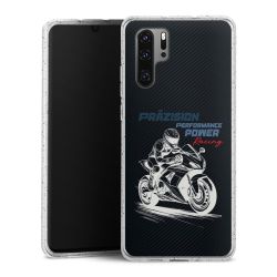 Silikon Glitter Case transparent-silber