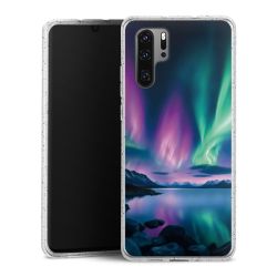 Silikon Glitter Case transparent-silber