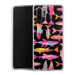 Silikon Glitter Case transparent-silber