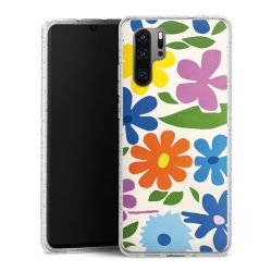 Silikon Glitter Case transparent-silber