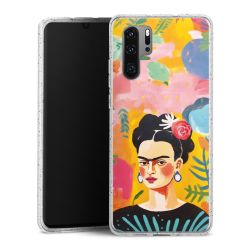 Silikon Glitter Case transparent-silber