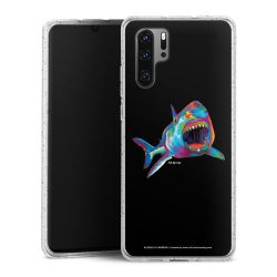 Silikon Glitter Case transparent-silber